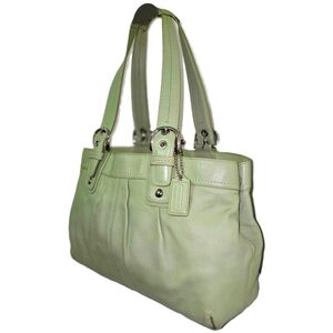 Coach Y2K Gathered Lime Green Leather Soho Shoulder Bag